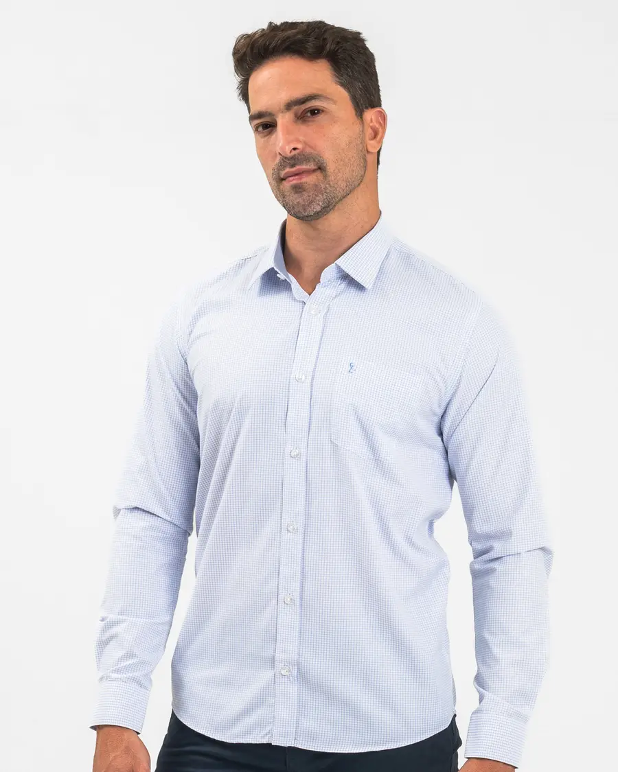 Camisa Manga Longa Quadri Mini