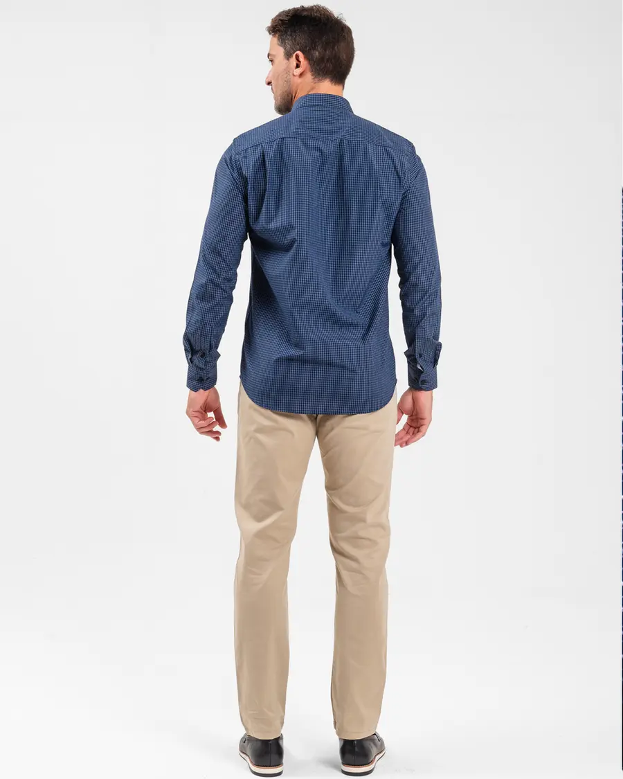 Camisa Manga Longa Quadri Mini