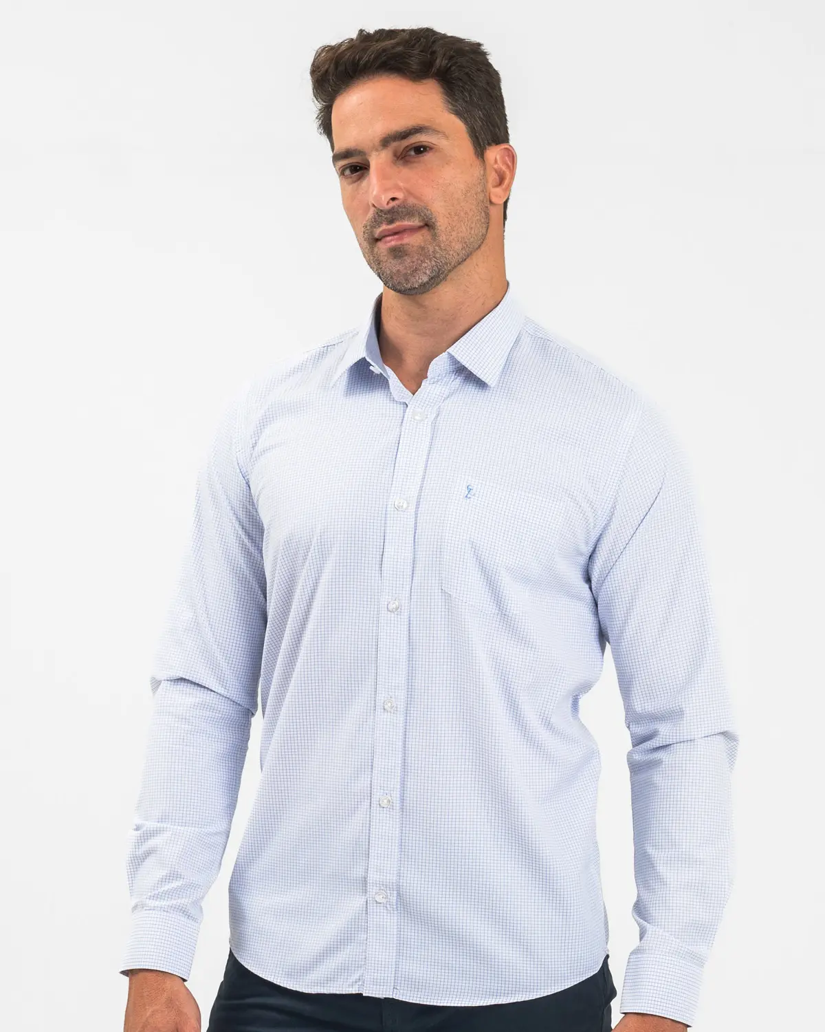 Camisa Manga Longa Quadri Mini