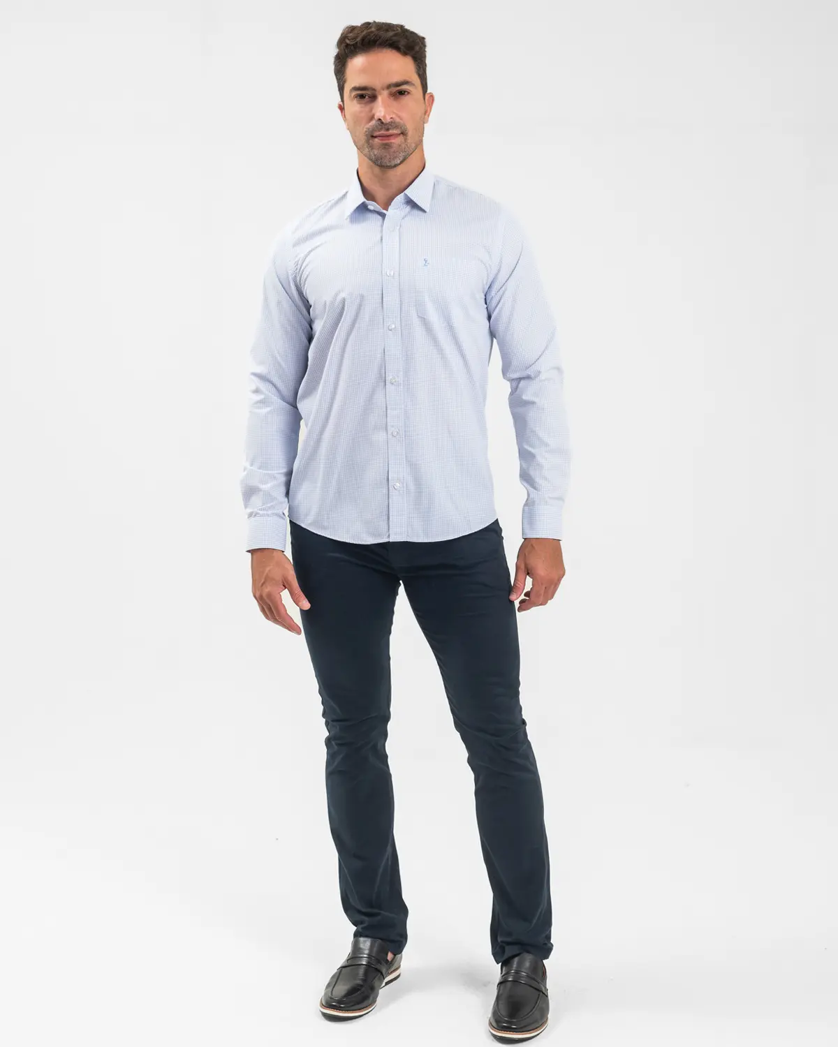 Camisa Manga Longa Quadri Mini