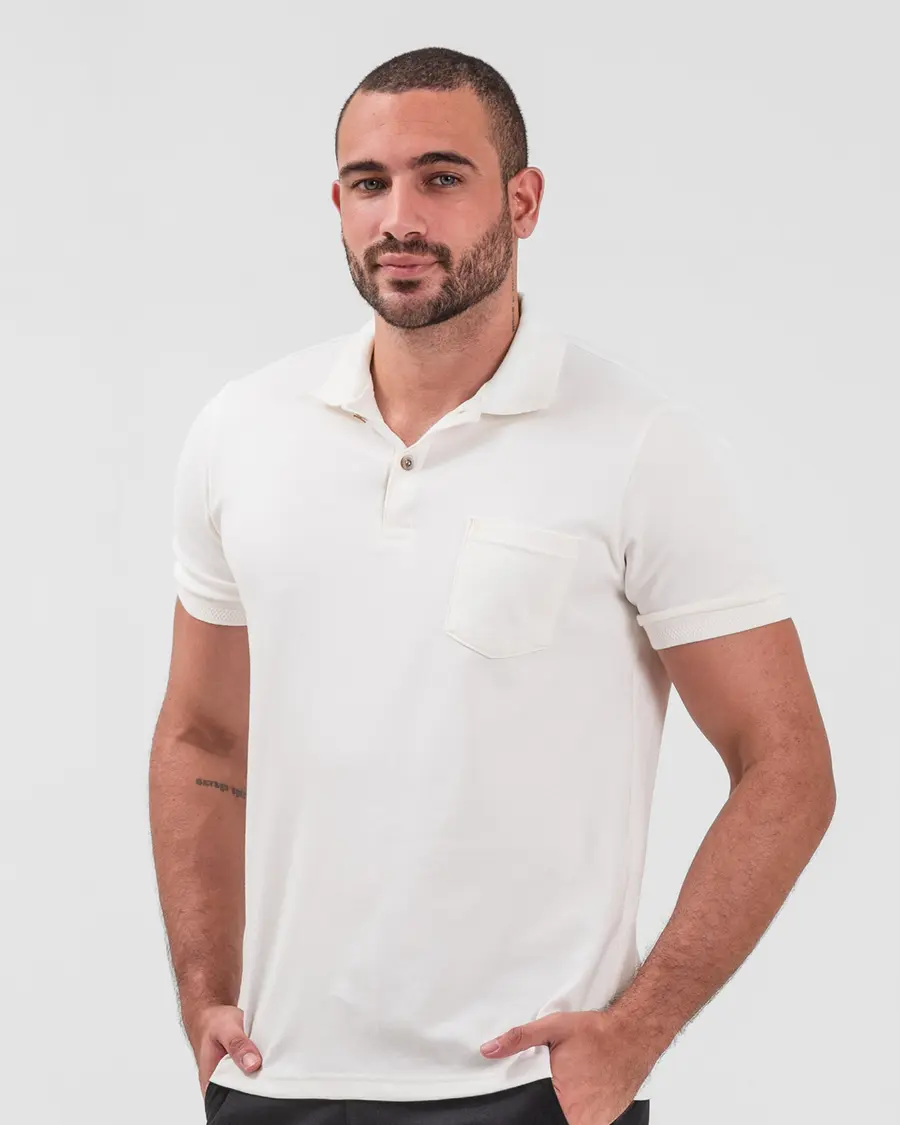 Polo Specialle Com Bolso Off White