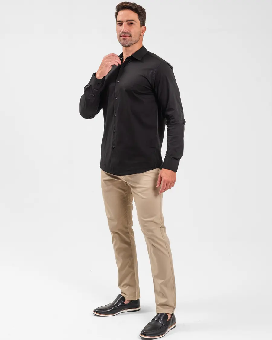 Camisa Manga Longa Lisa