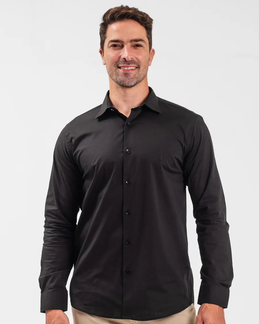 Camisa Manga Longa Lisa