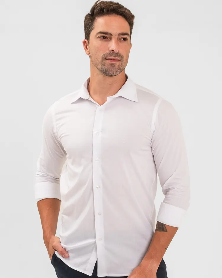 Camisa Manga Longa Lisa SlimFit