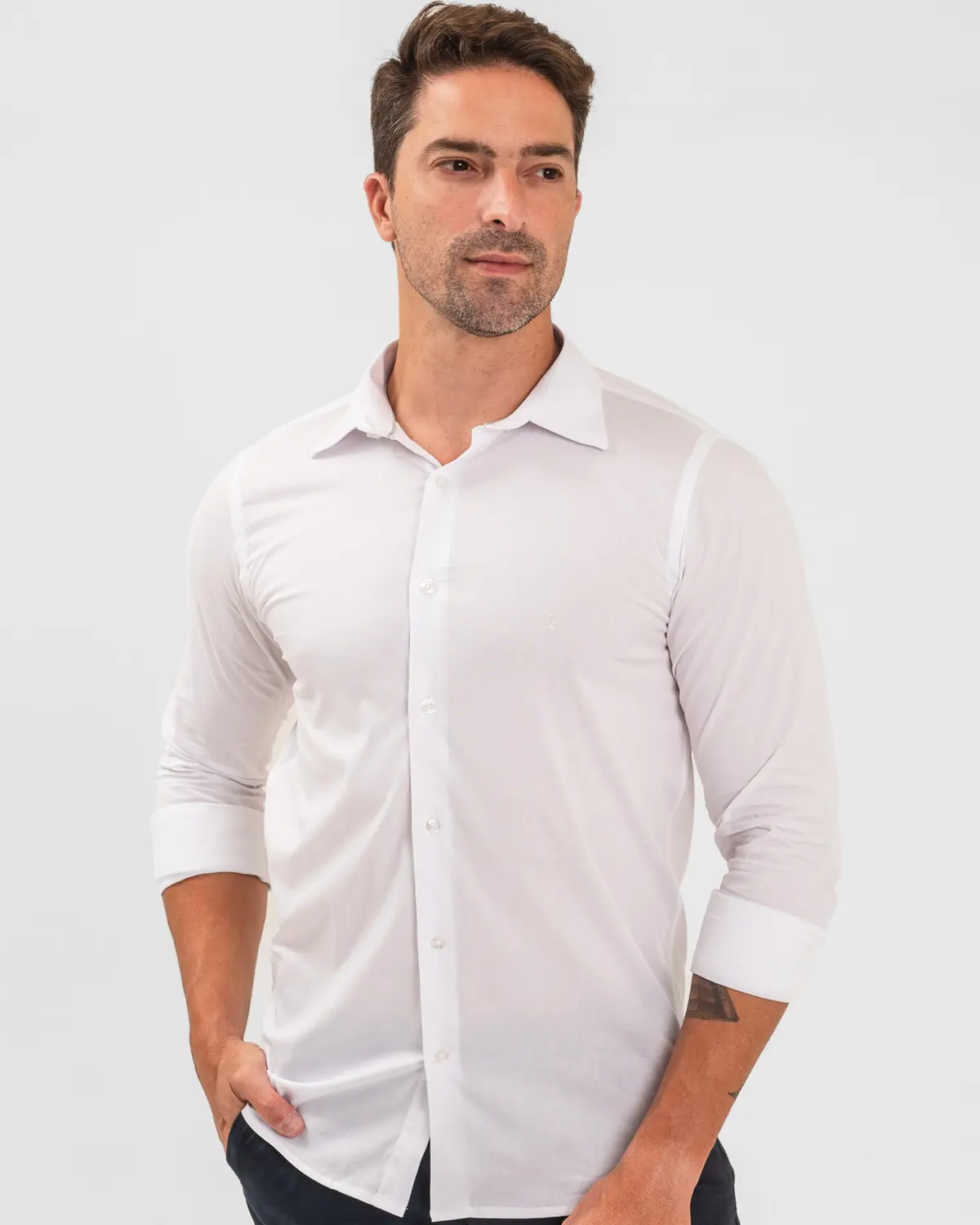 Camisa Manga Longa Lisa SlimFit