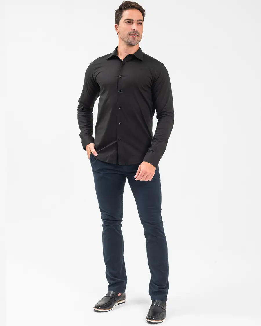 Camisa Manga Longa Lisa SlimFit