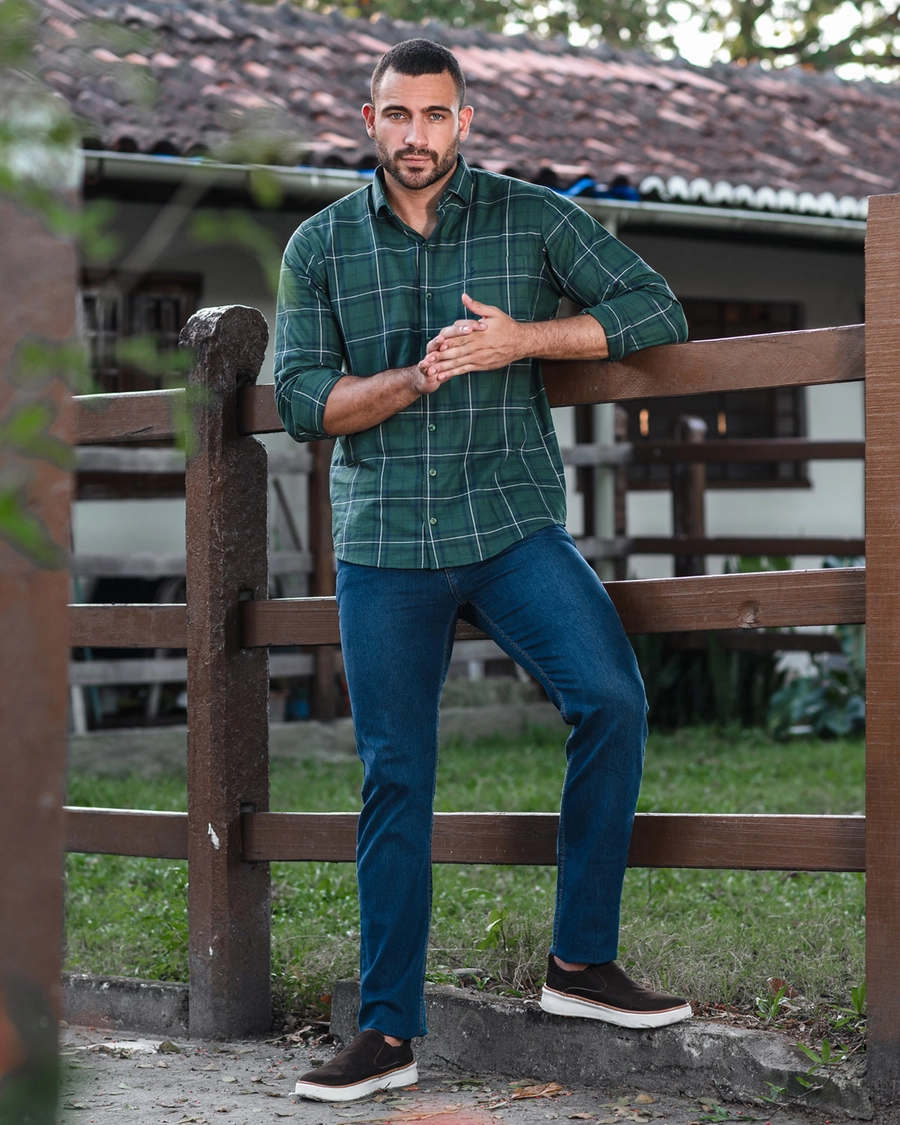 Camisa Manga Longa Xadrez