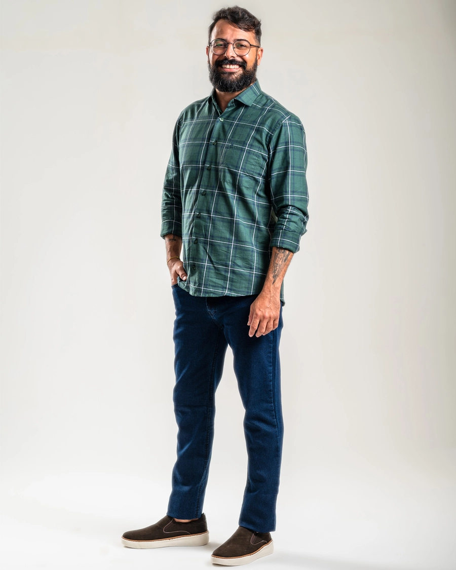 Camisa Manga Longa Xadrez