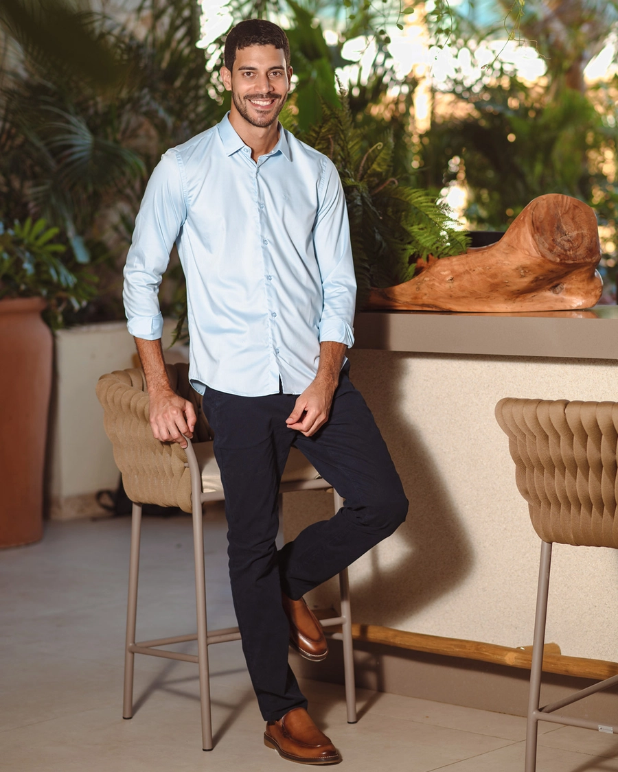 Camisa Manga Longa Lisa SlimFit
