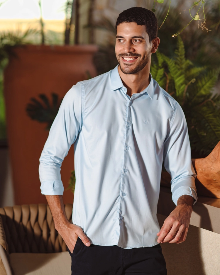 Camisa Manga Longa Lisa SlimFit