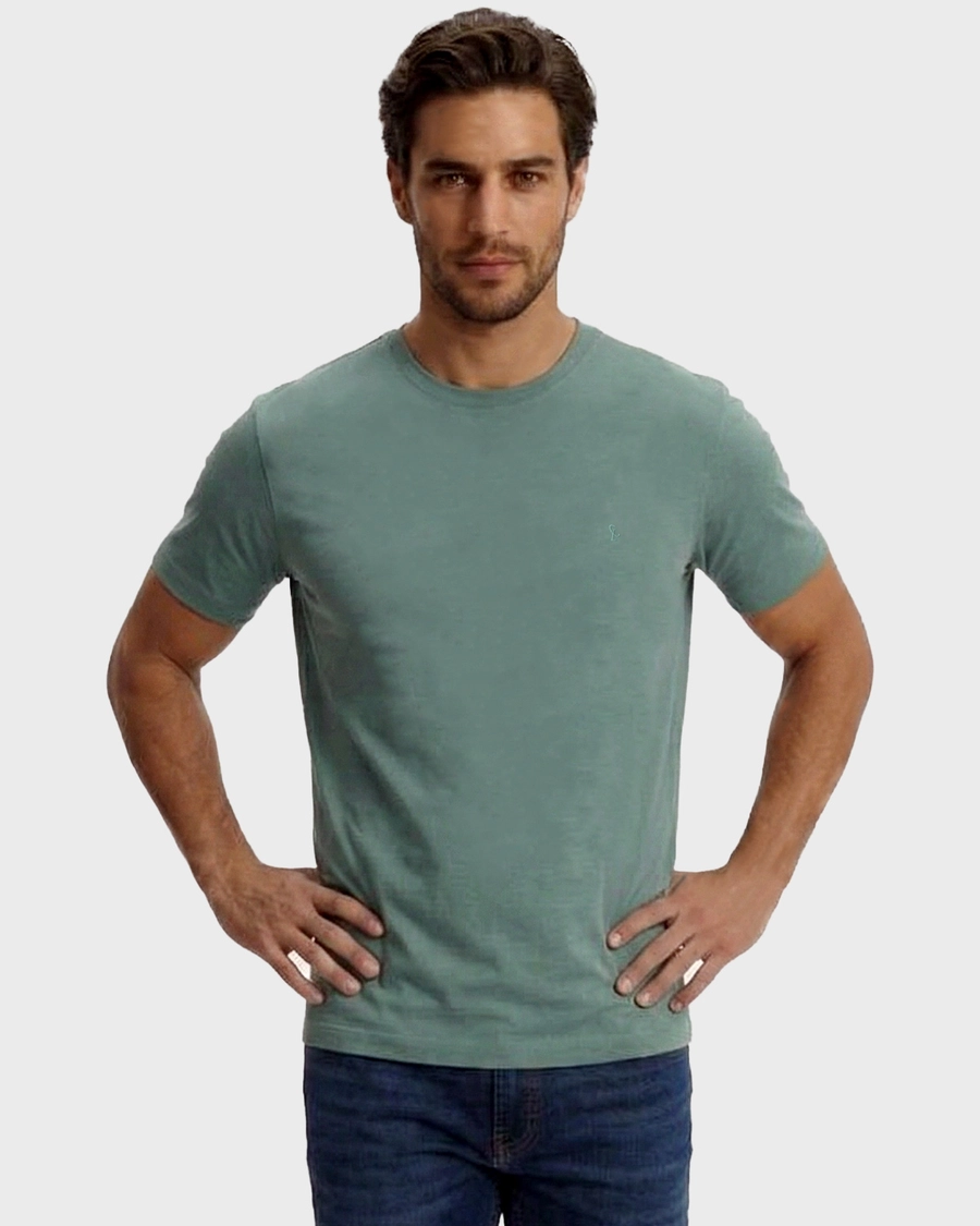 Camiseta Algodão Peruano Verde Tropical