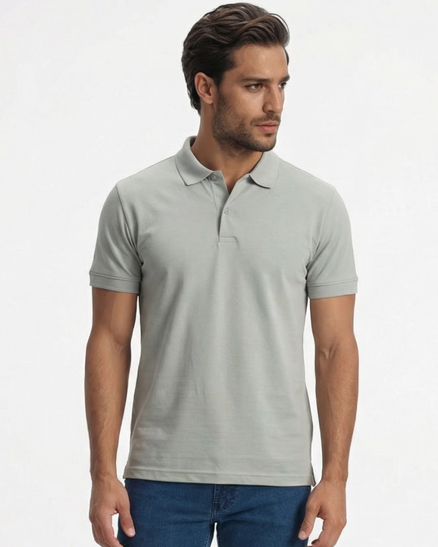 Polo Piquet Veneto Cinza