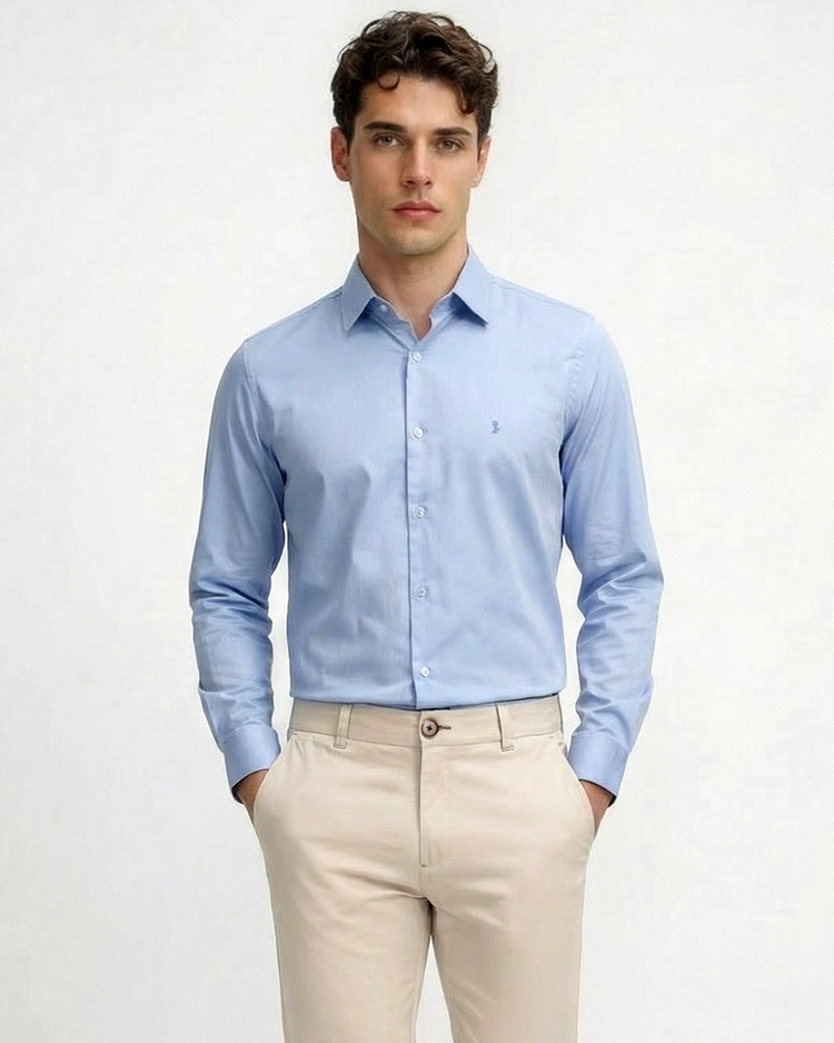 Camisa Manga Longa Lisa