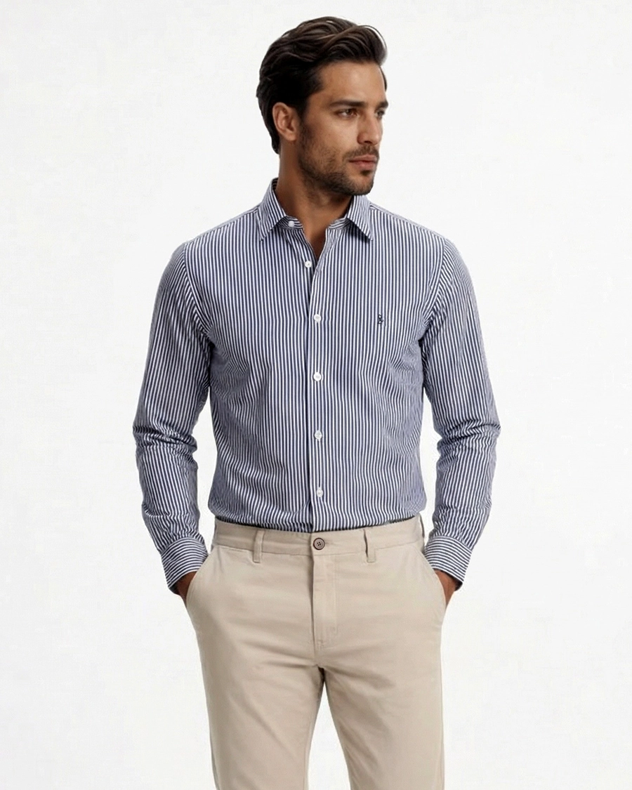 Camisa Manga Longa Listra Branco