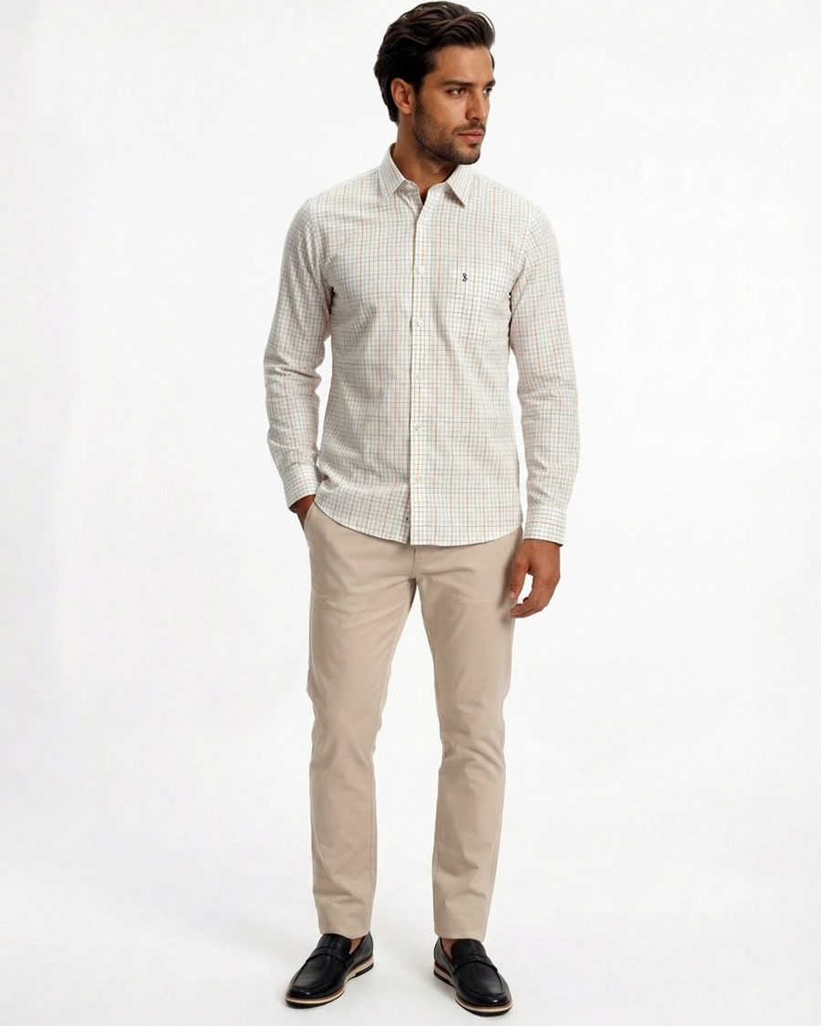 Camisa Manga Longa Quadri Roma