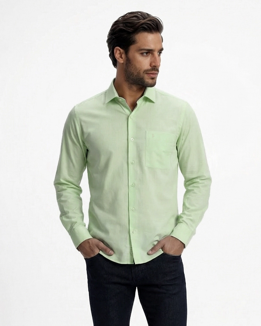 Camisa Manga Longa Capri Verde Claro