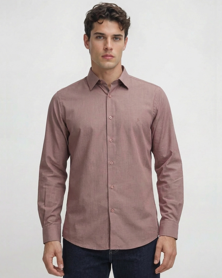 Camisa Manga Longa Micro Xadrez