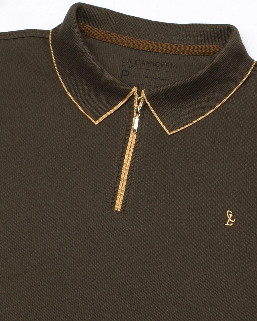 Polo Piquet Zipper