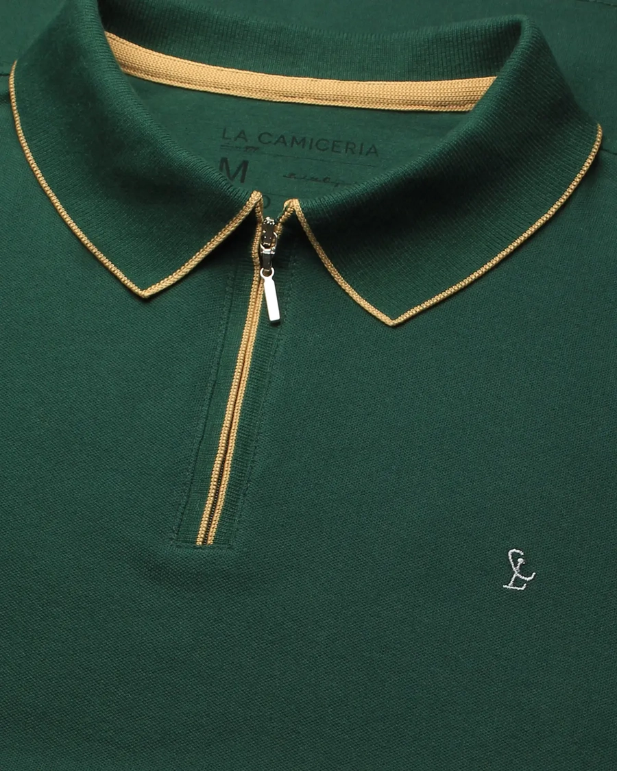 Polo Piquet Zipper