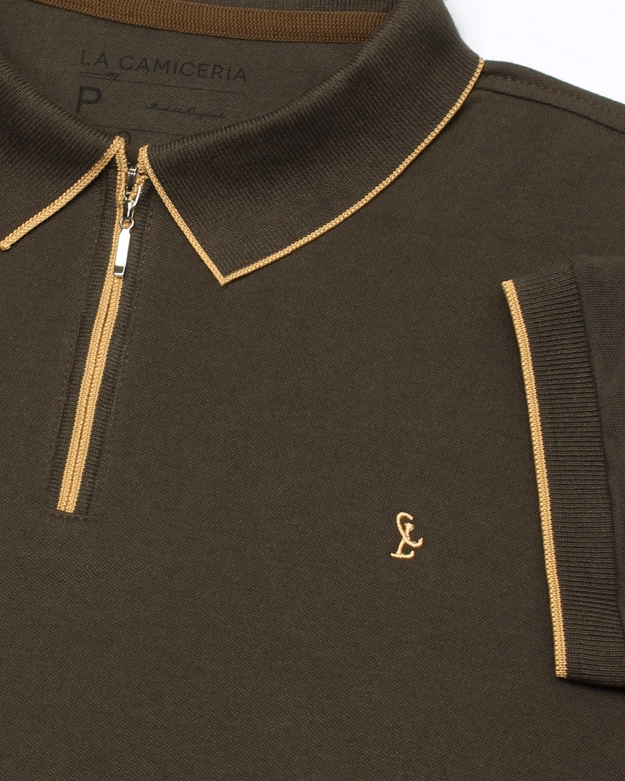 Polo Piquet Zipper
