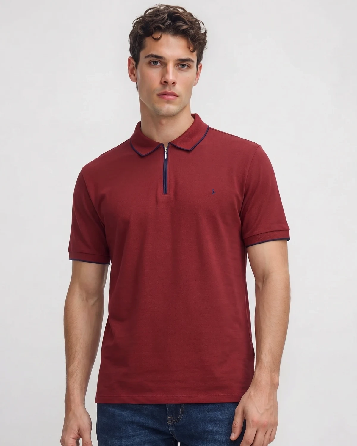 Polo Piquet Zipper