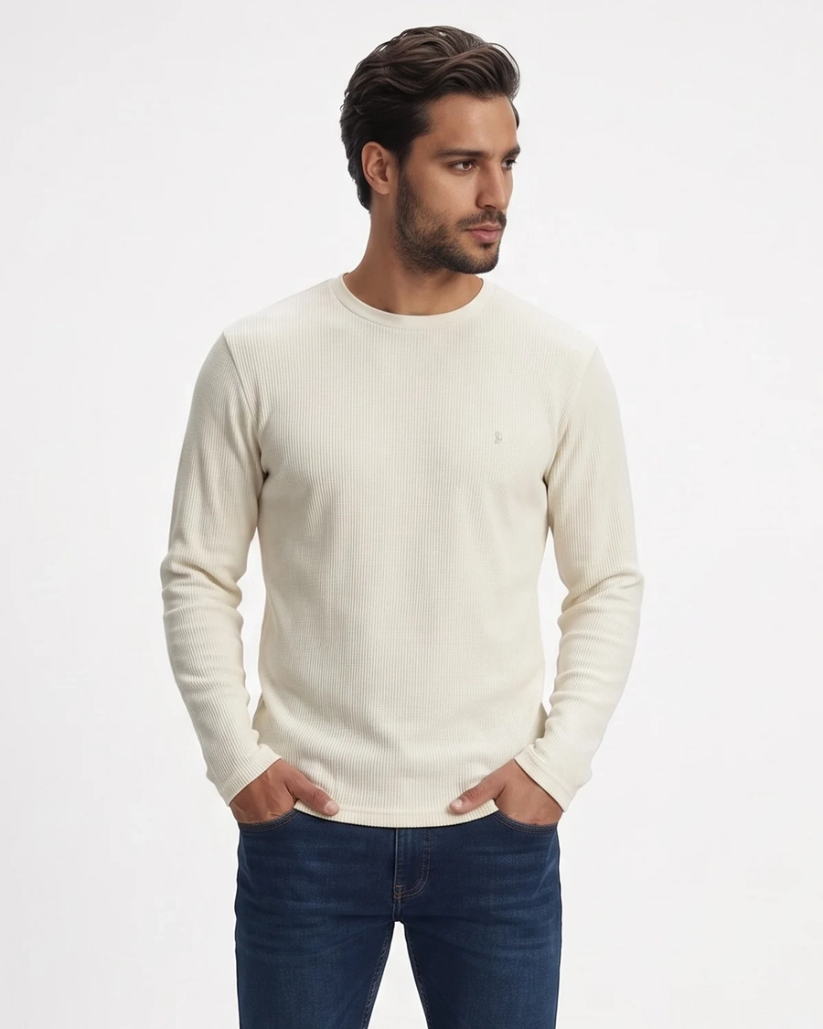 Camiseta Manga Longa Decorato Khaki