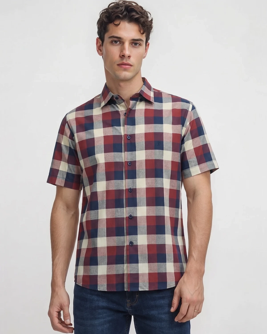 Camisa Manga Curta Xadrez