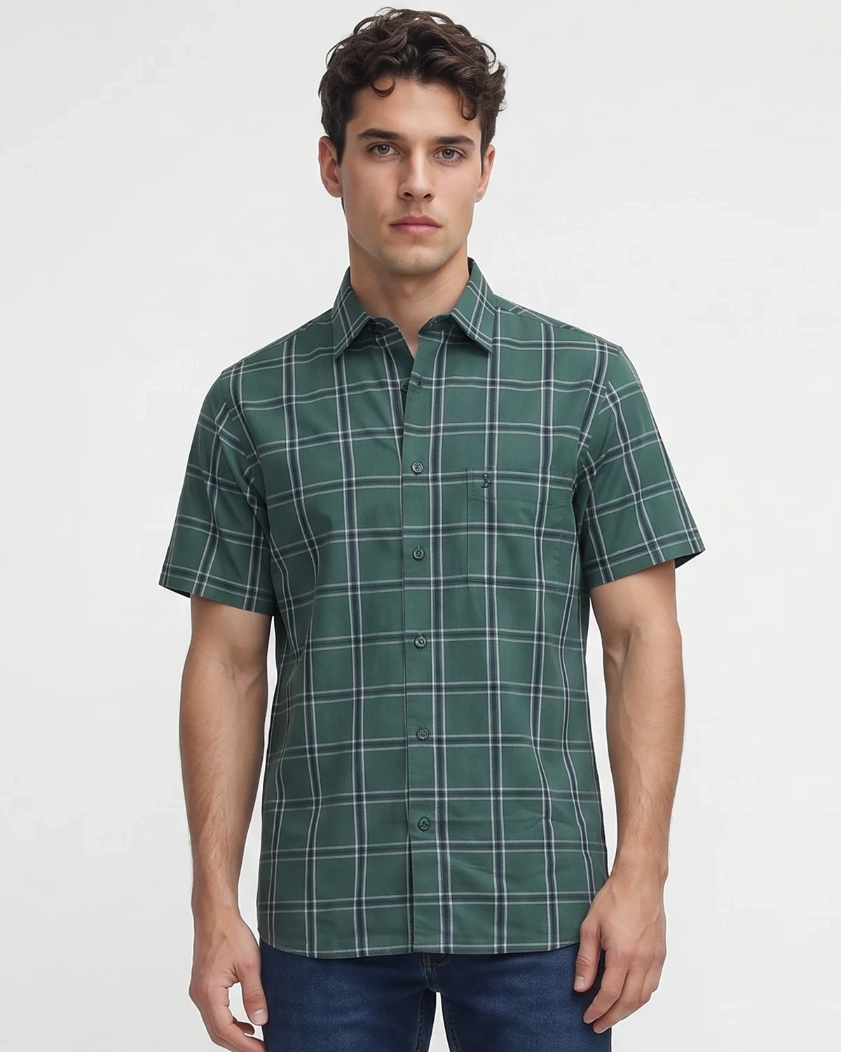 Camisa Manga Curta Xadrez