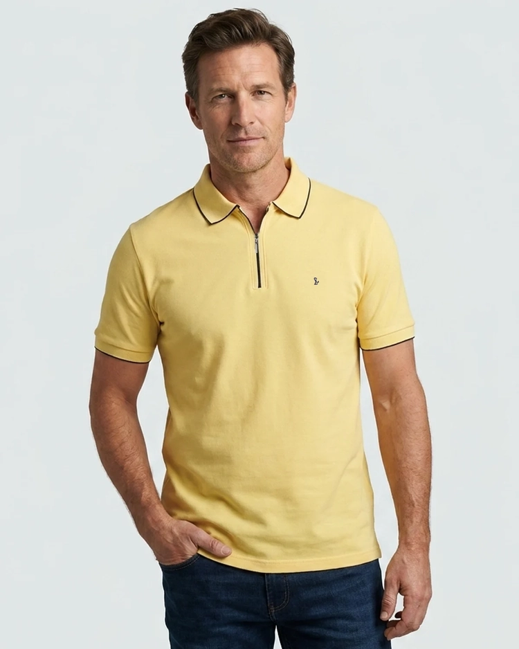 Polo Piquet Zipper