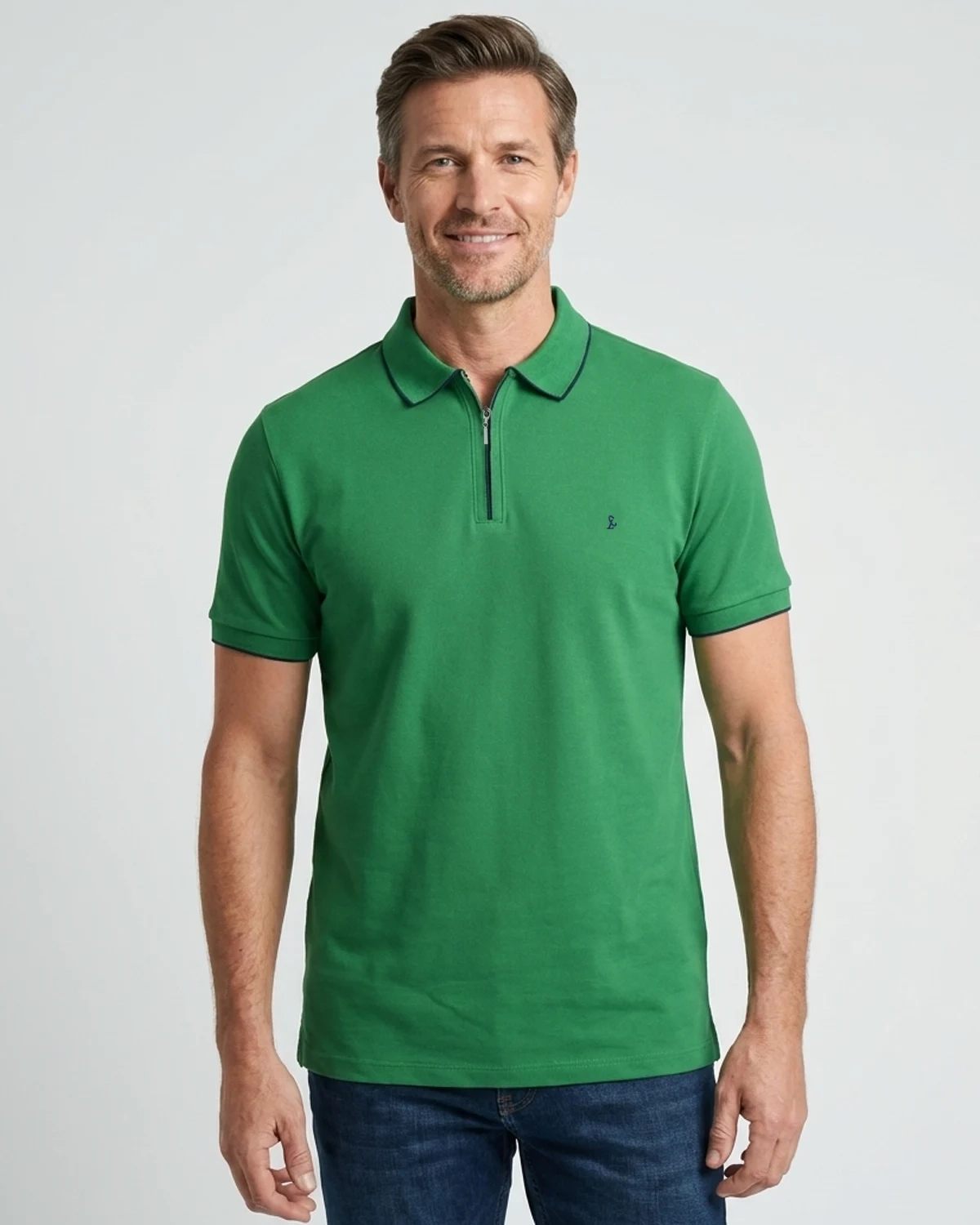 Polo Piquet Zipper