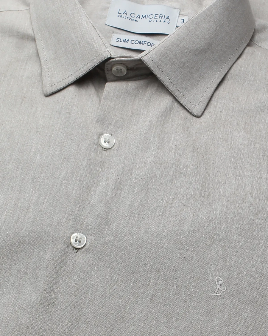 Camisa Manga Curta Chambray