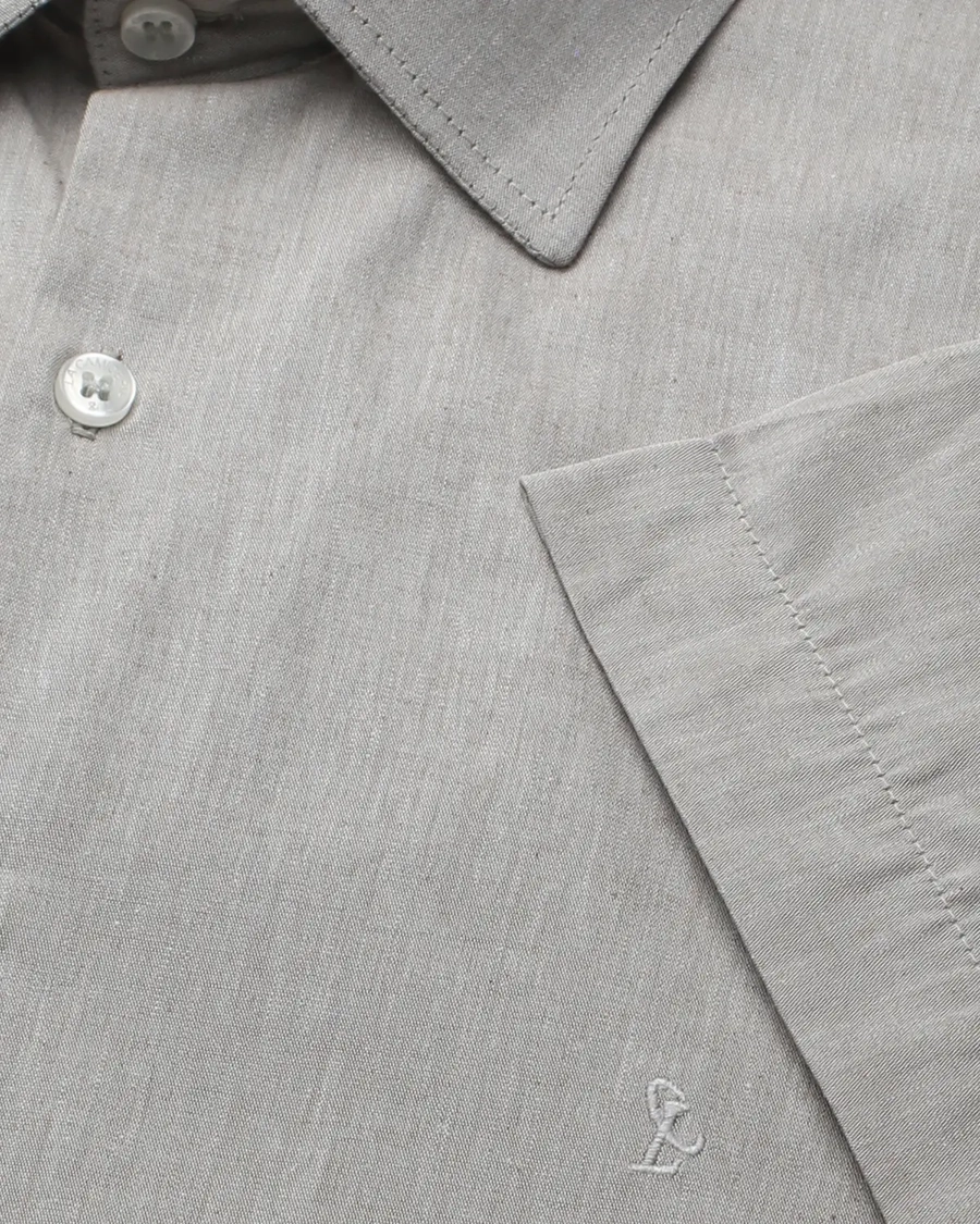 Camisa Manga Curta Chambray