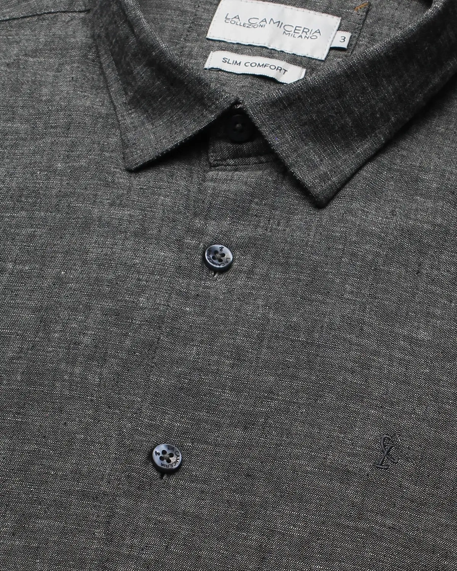 Camisa Manga Longa Mescolare Lino