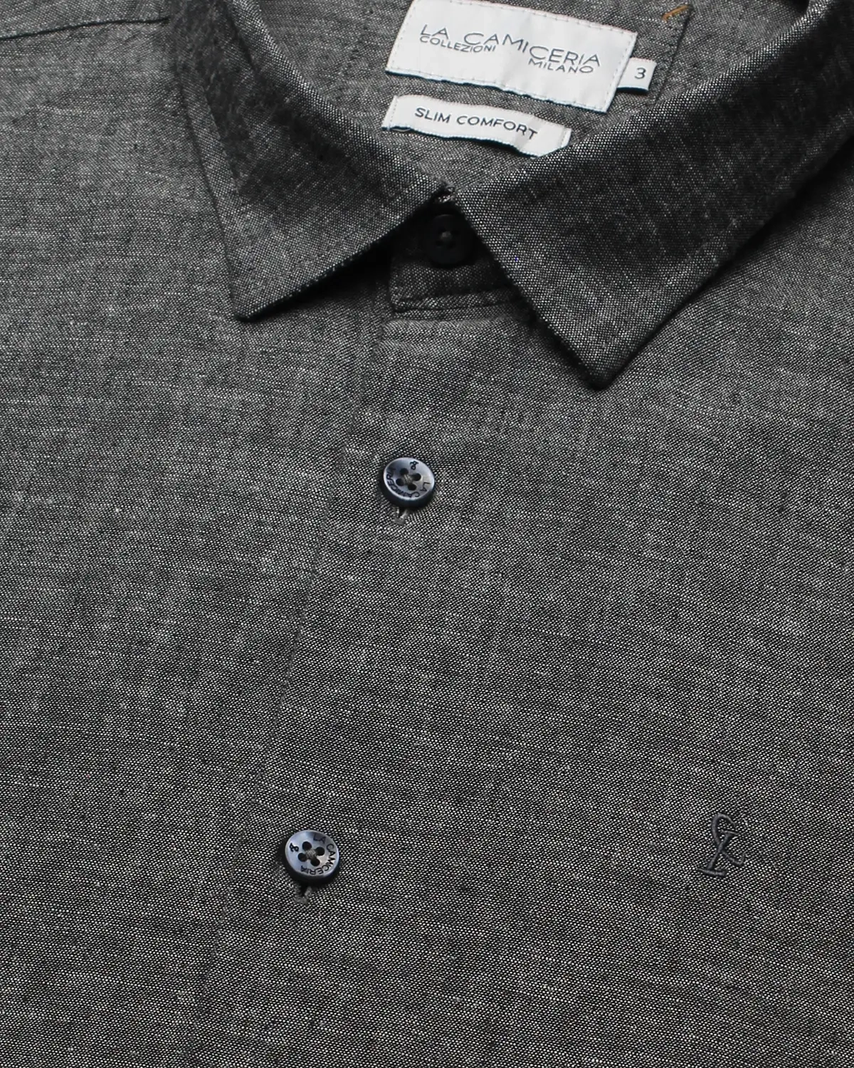 Camisa Manga Longa Mescolare Lino