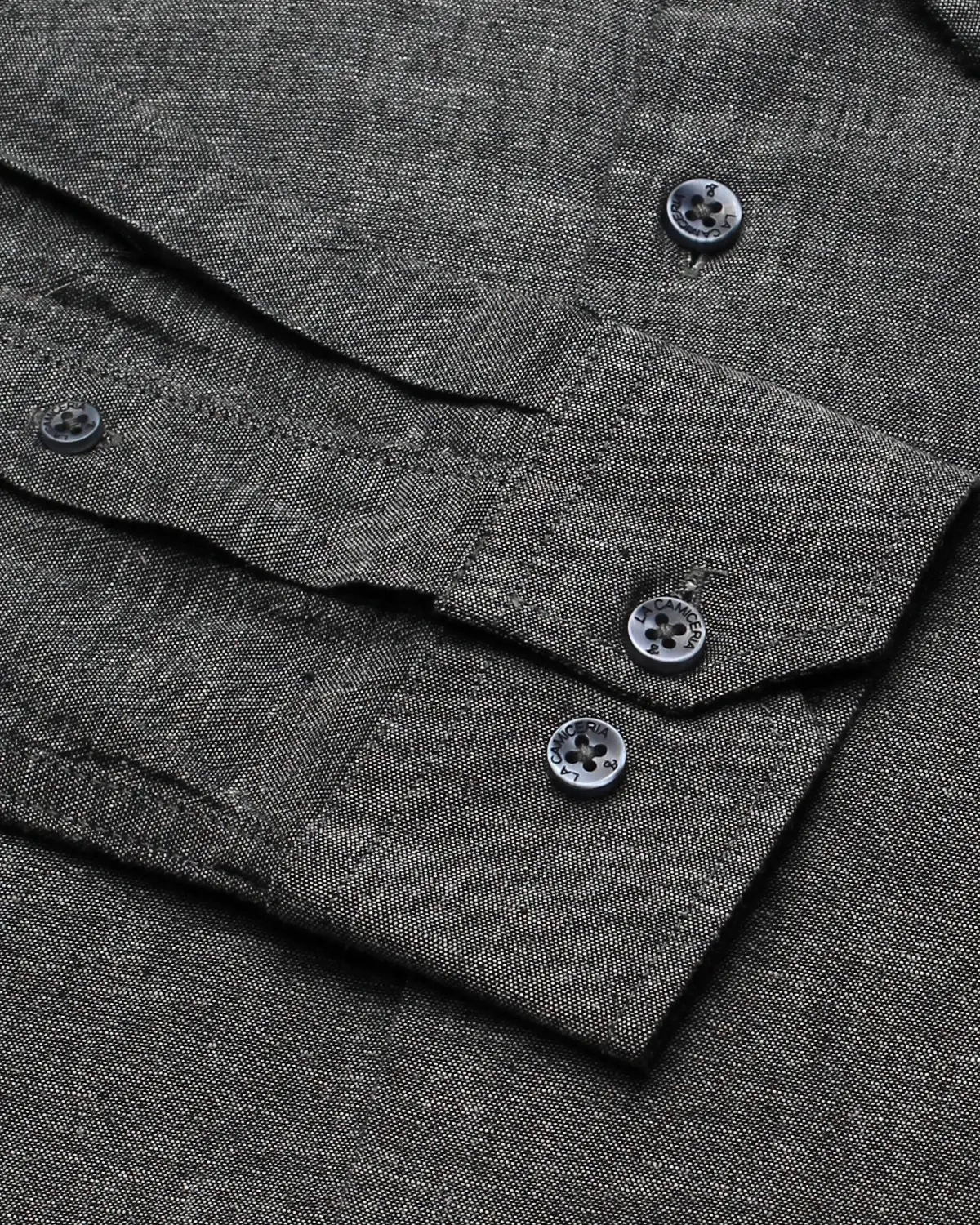 Camisa Manga Longa Mescolare Lino