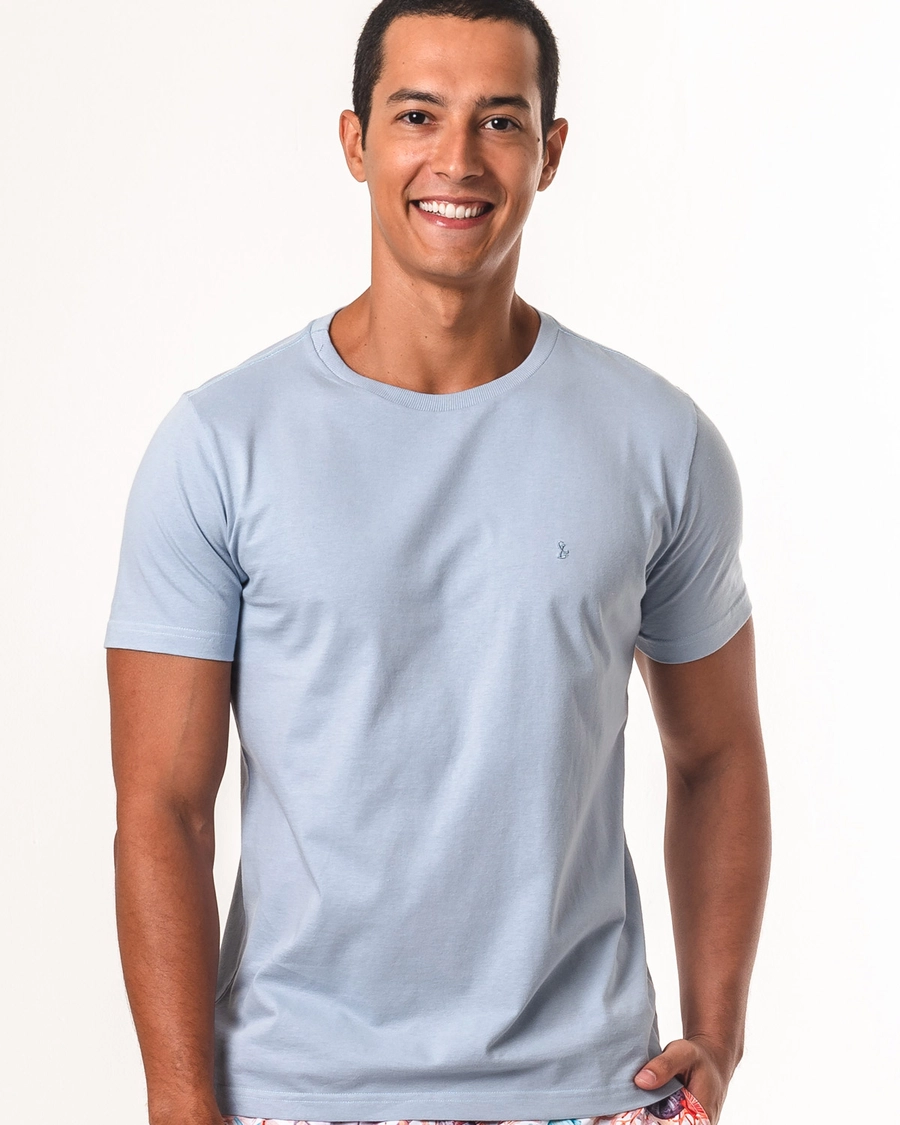 Camiseta Básica Azul Bebê