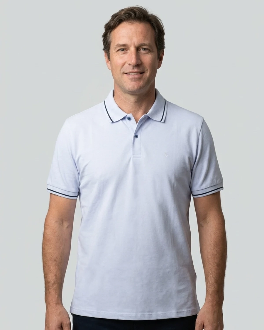 Polo Cotone Lisa Branco