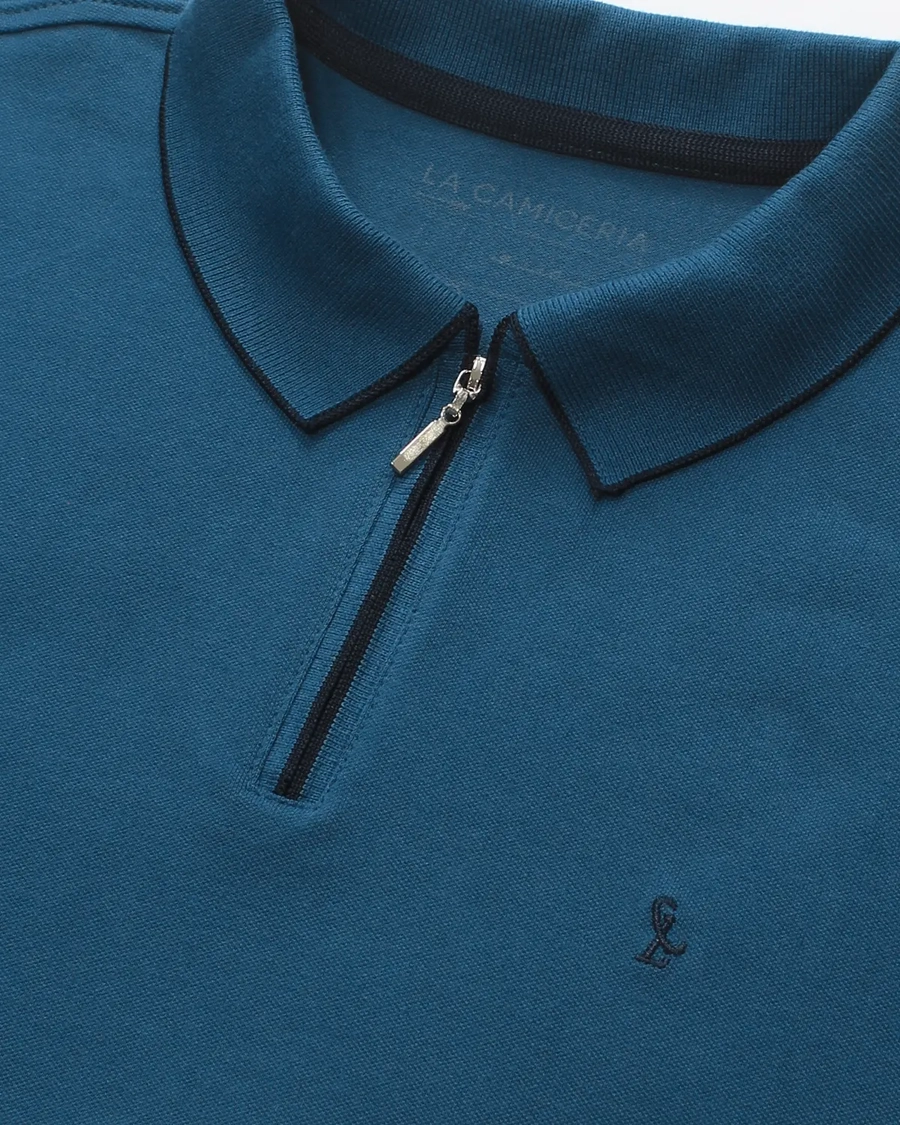 Polo Piquet Zipper