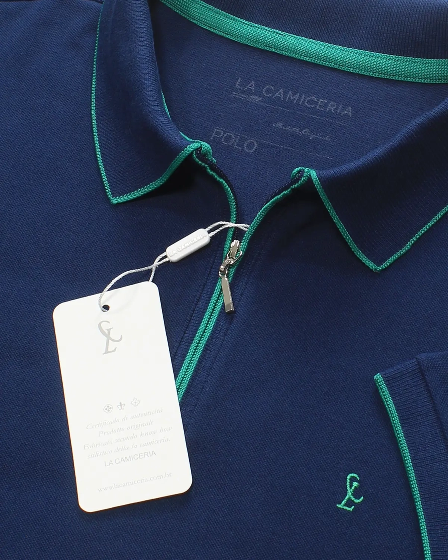 Polo Piquet Zipper