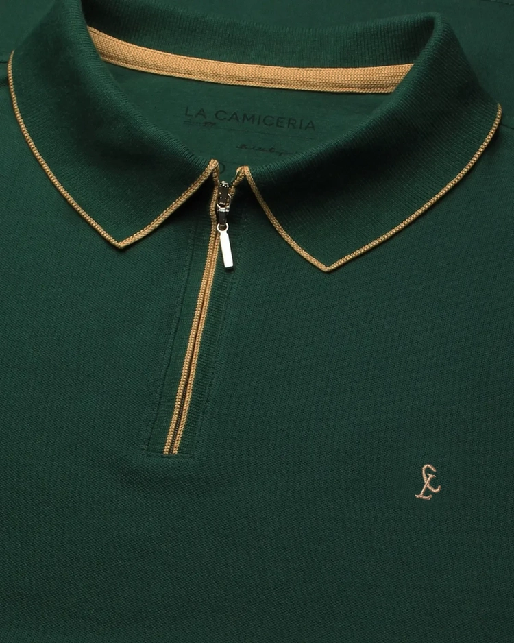 Polo Piquet Zipper