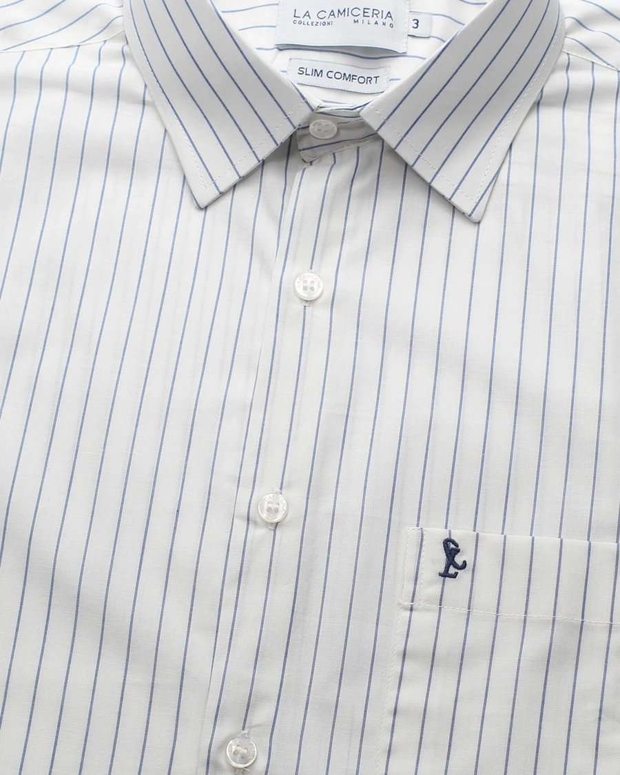 Camisa Manga Longa Listrada Branco