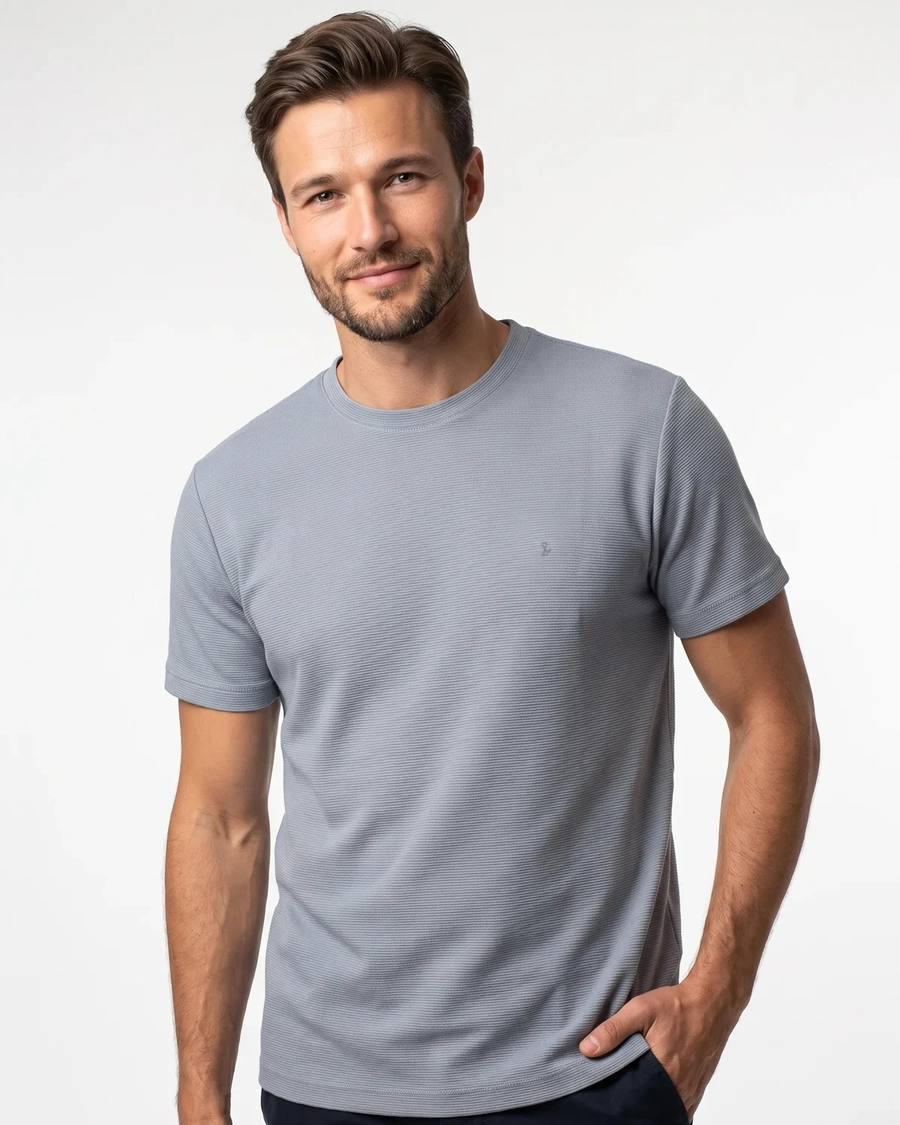 Camiseta Rilievo Azul Espumante