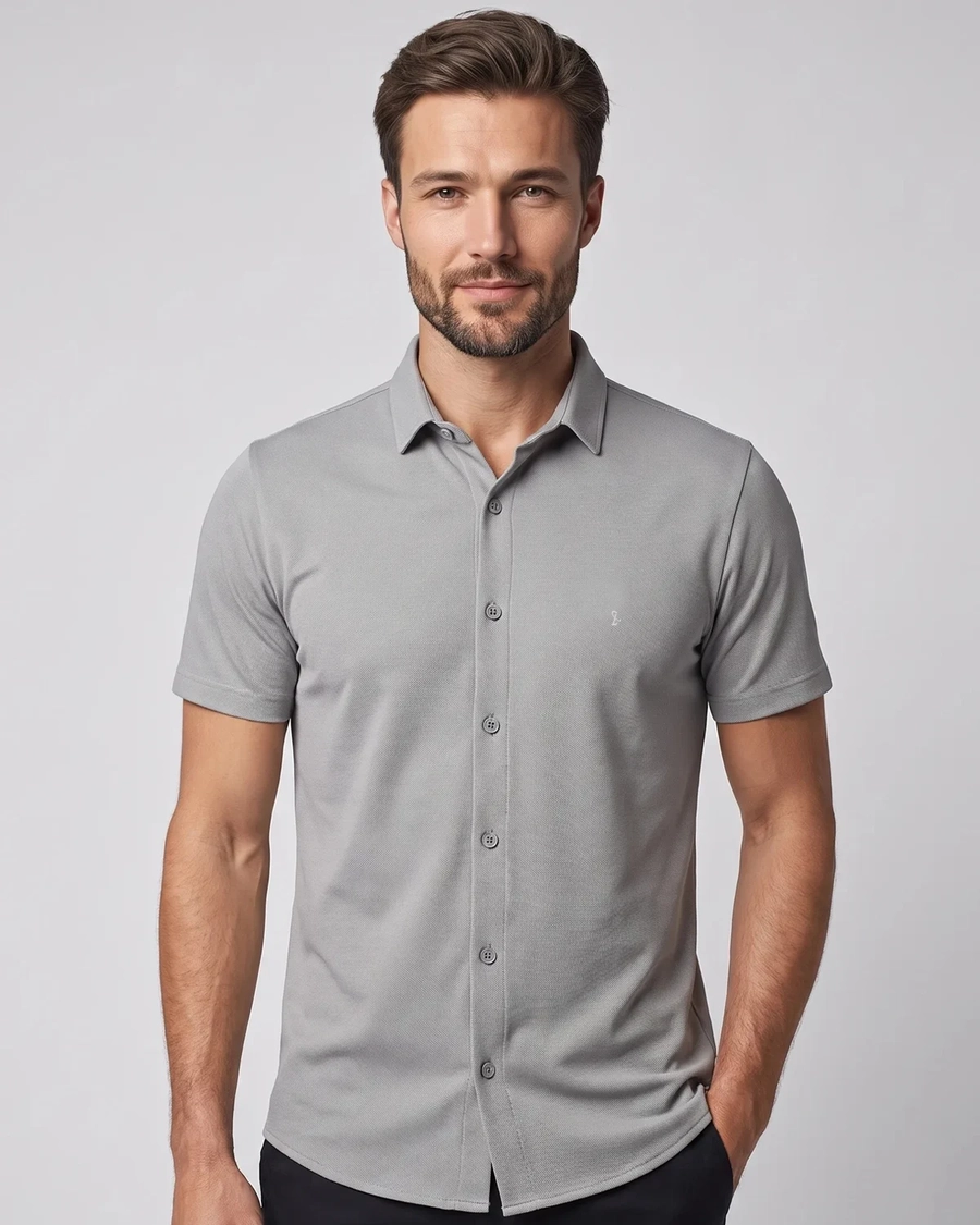 Camisa Manga Curta Sirmione Prata